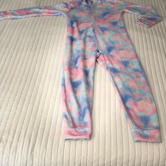 Justice Pastel Tie-Dye Pajamas size 10 - Picture 3 of 9